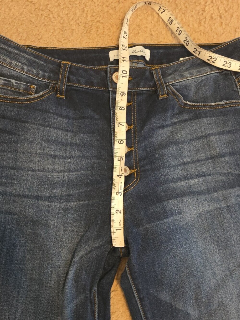 KanCan Dark Indigo Skinny Jeans with Button-Fly - Picture 5 of 7